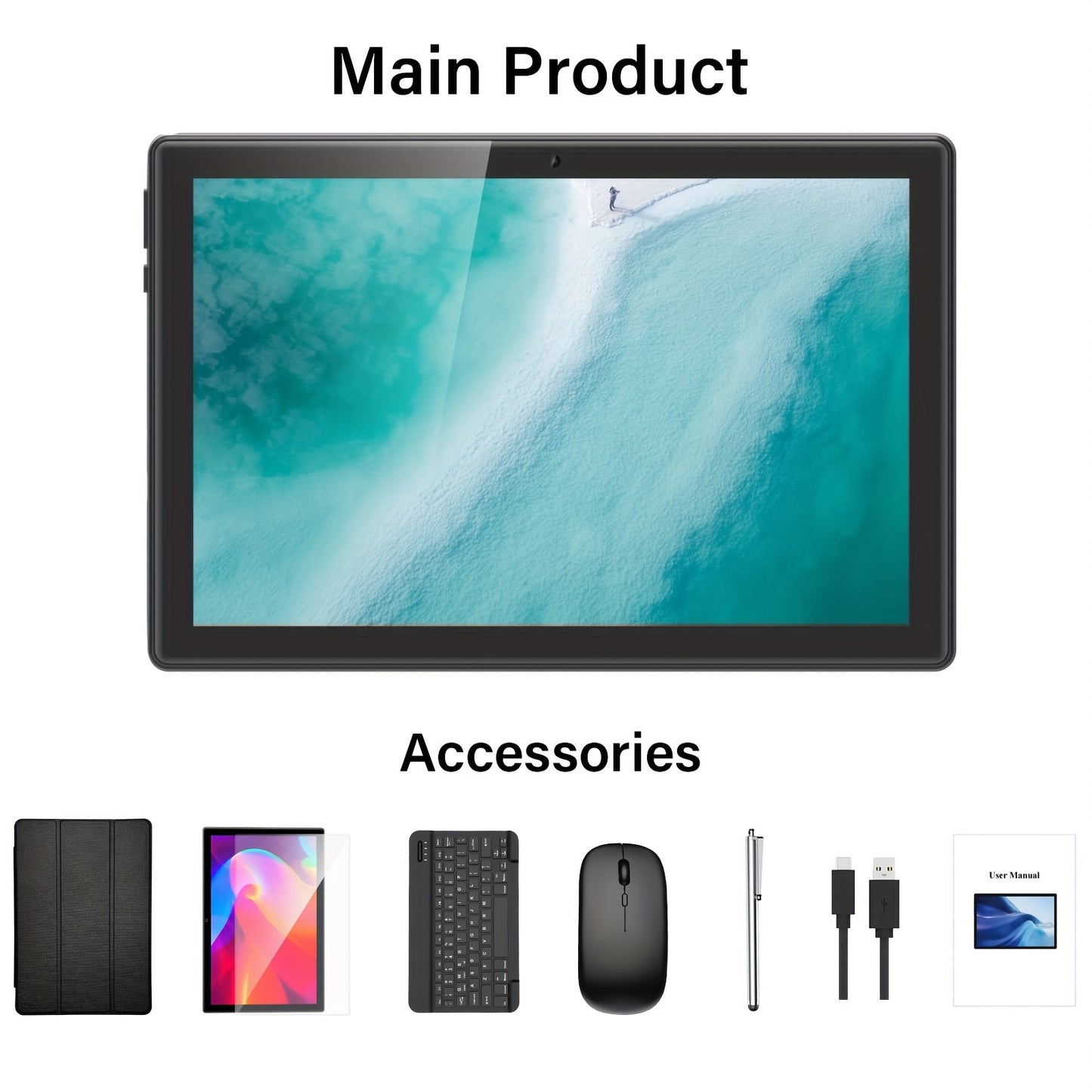 QDDQ 10 Inch Android 14 Tablet