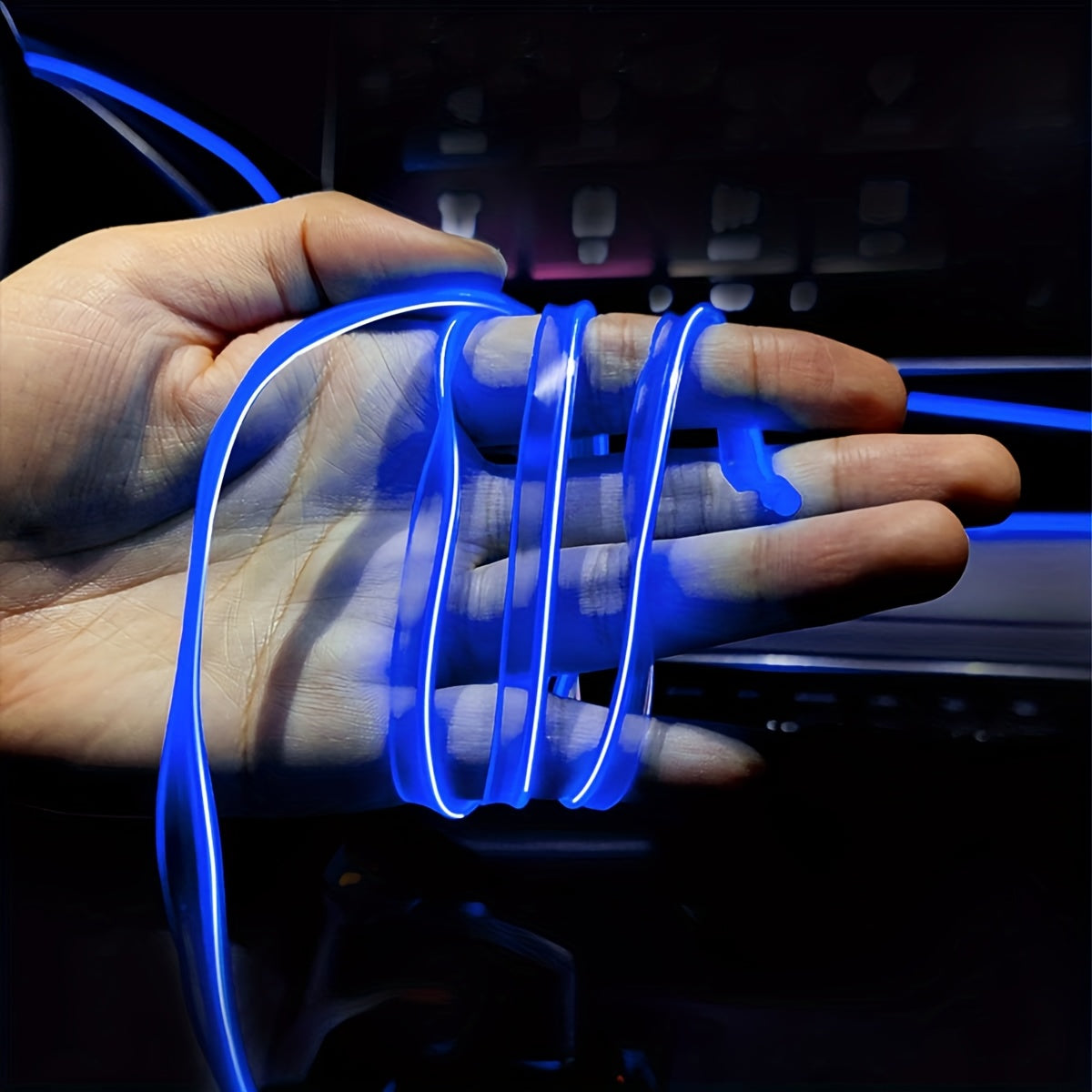 أضواء KIEND الداخلية بتقنية LED النيون بطول 5 أمتار - قم بتحويل سيارتك إلى توهج مستقبلي!