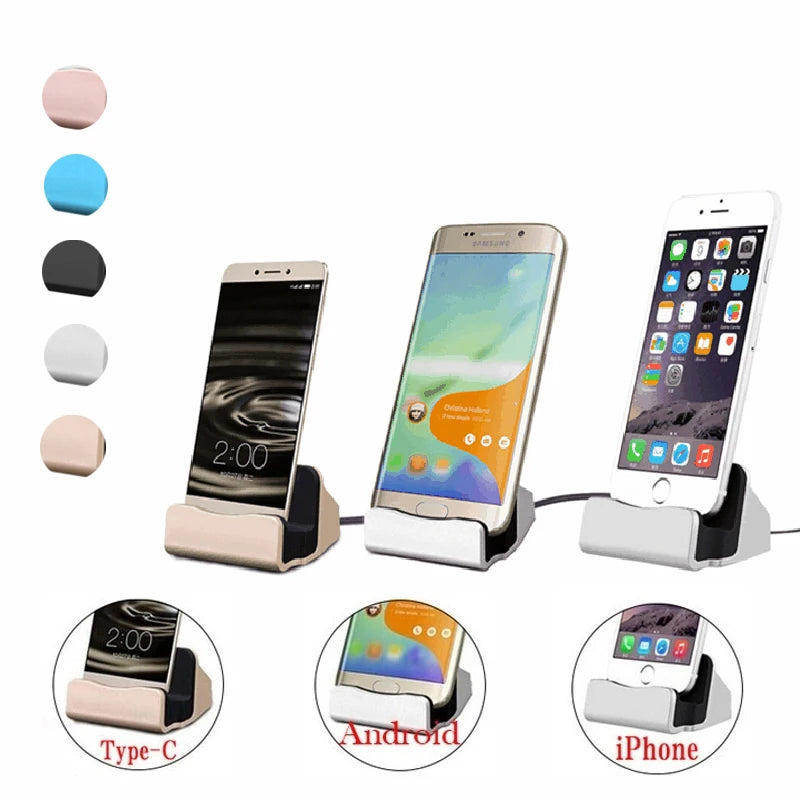 قاعدة شحن USB لسطح المكتب لأجهزة iPhone وXiaomi وSamsung والمزيد