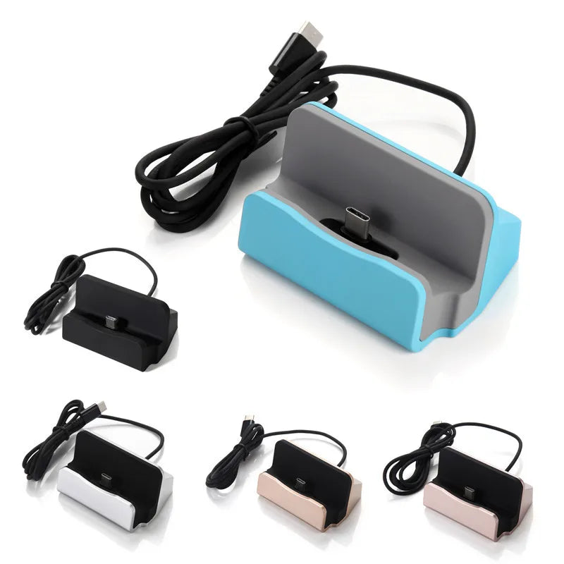 قاعدة شحن USB لسطح المكتب لأجهزة iPhone وXiaomi وSamsung والمزيد