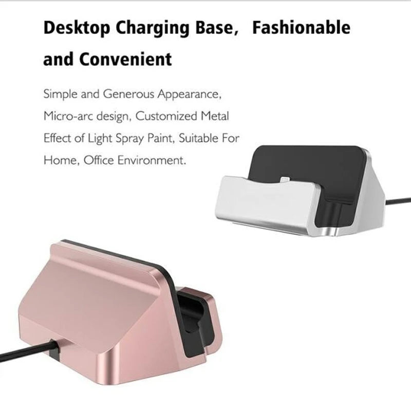 قاعدة شحن USB لسطح المكتب لأجهزة iPhone وXiaomi وSamsung والمزيد