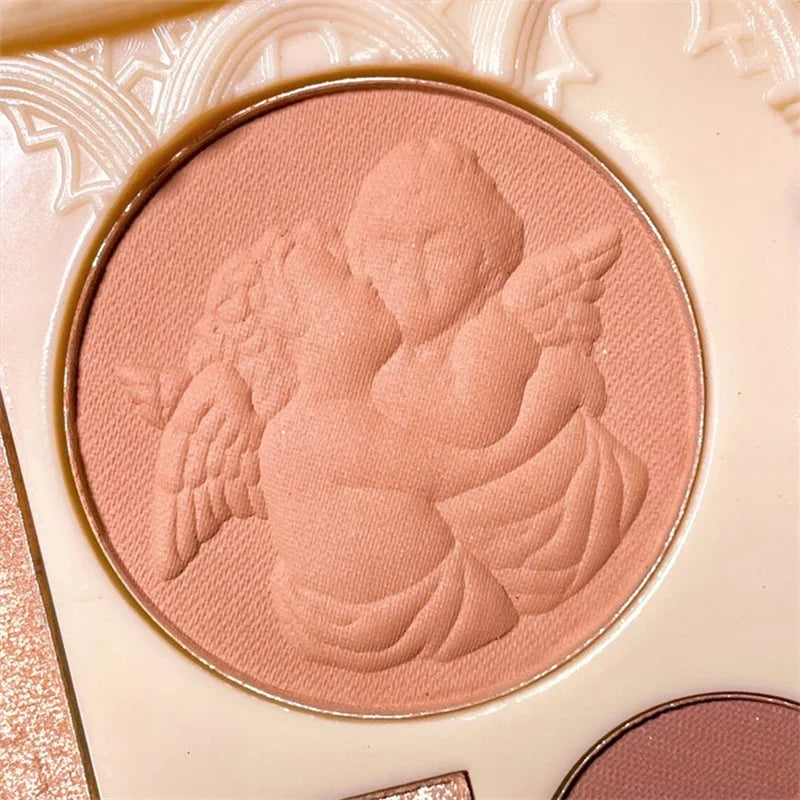 Emboss Style 10 Colors Eyeshadow Palette Glitter Highlighter Face Contour Blush Palette Matte Eyeshadow Women Beautiful Makeup