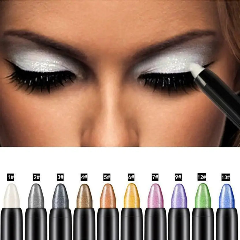 Pearlescent silkworm eyeshadow pen lasting waterproof and not blooming Shiny pearlescent gel pen 16 color eye shadow pen