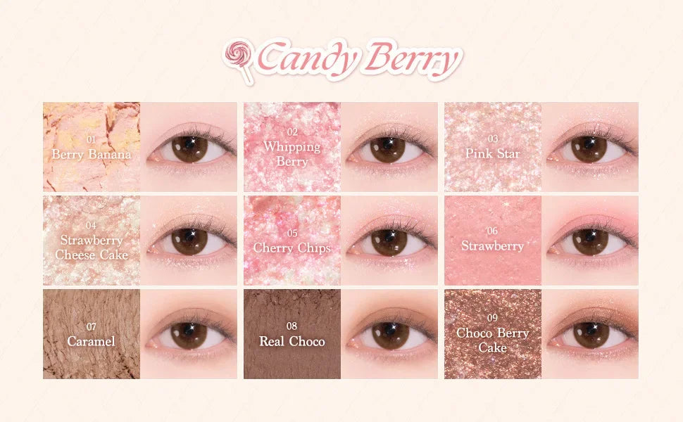Ice Cream Eyeshadow Palette Korean Eye Makeup Palette Long Lasting Glitter Rose Blush Purple Eye Shadows Korean Women Cosmetics
