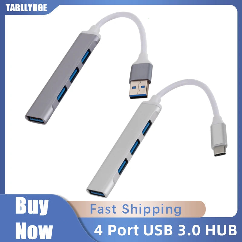USB C HUB 3.0 – 4-Port Type-C Extender & Docking Station