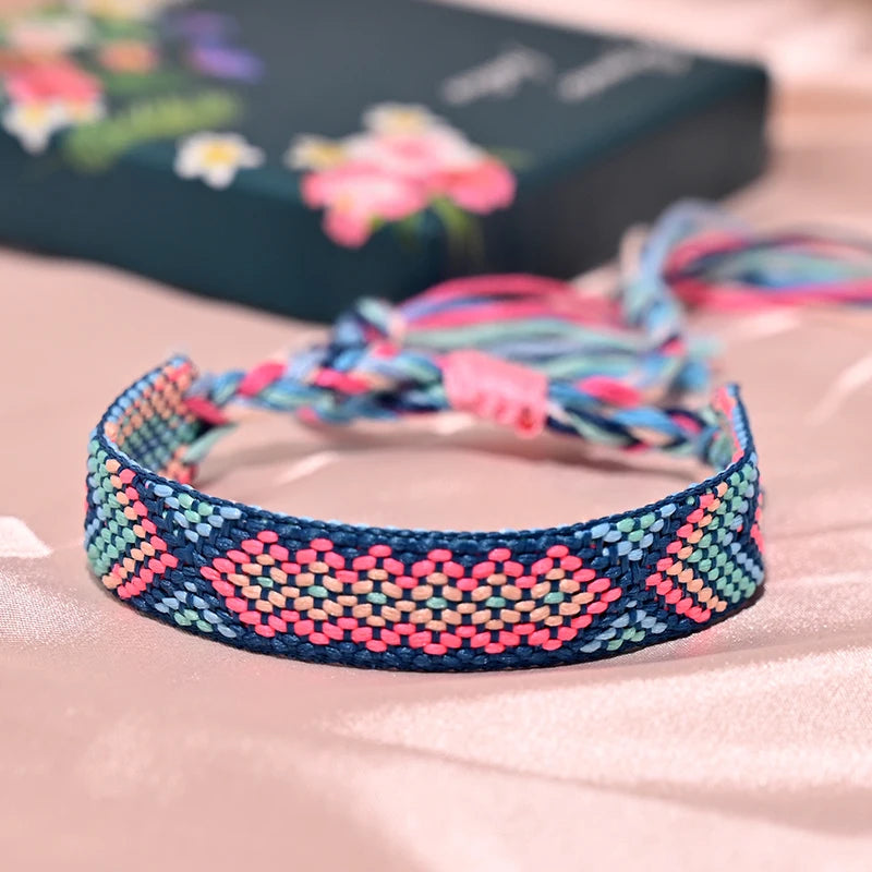 12 Colors Bohemia Friendship Tassel Bracelet for Women β Cotton Rope Weaving Fashion Beach Boho Bracelet