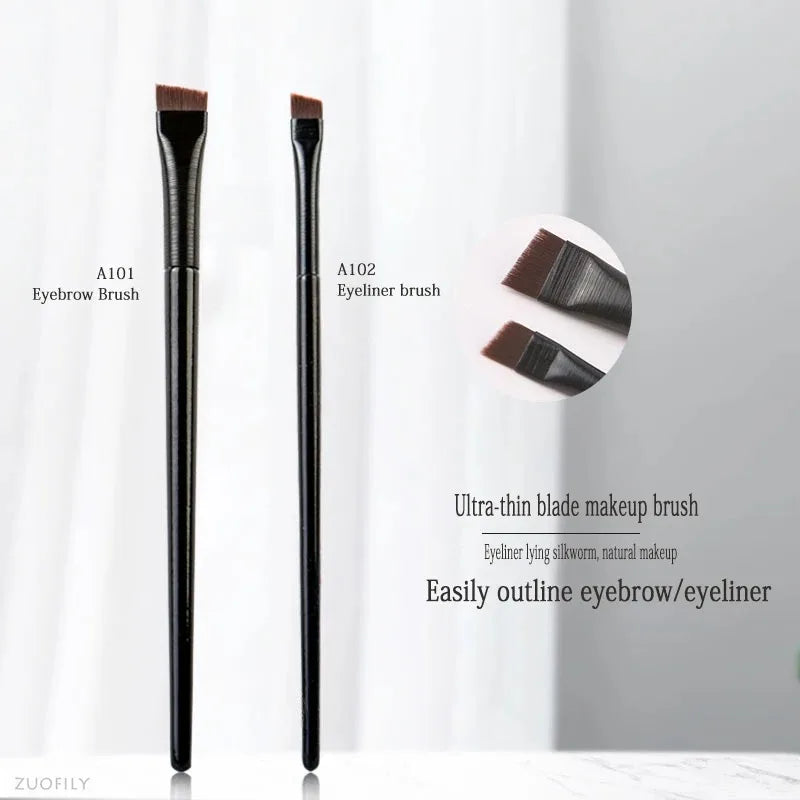 New 2 pieces/set eyebrow contour brush eyebrow eyeliner brush portable small angle eyebrow brush female makeup tool