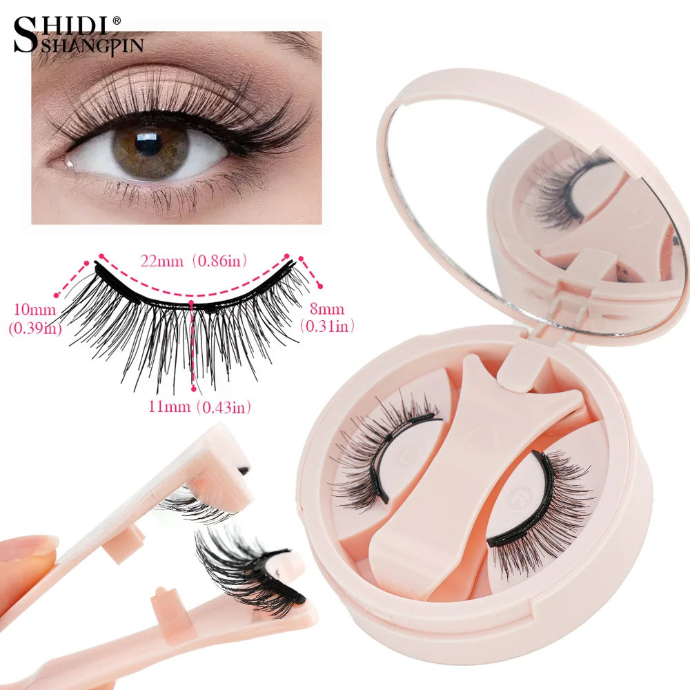 Magnetic Eyelashes 1/2 Pairs Handmade 3D Mink Lashes Reusable False Eyelashes Set Natural Long Fake Eyelash Makeup Tweezers Tool