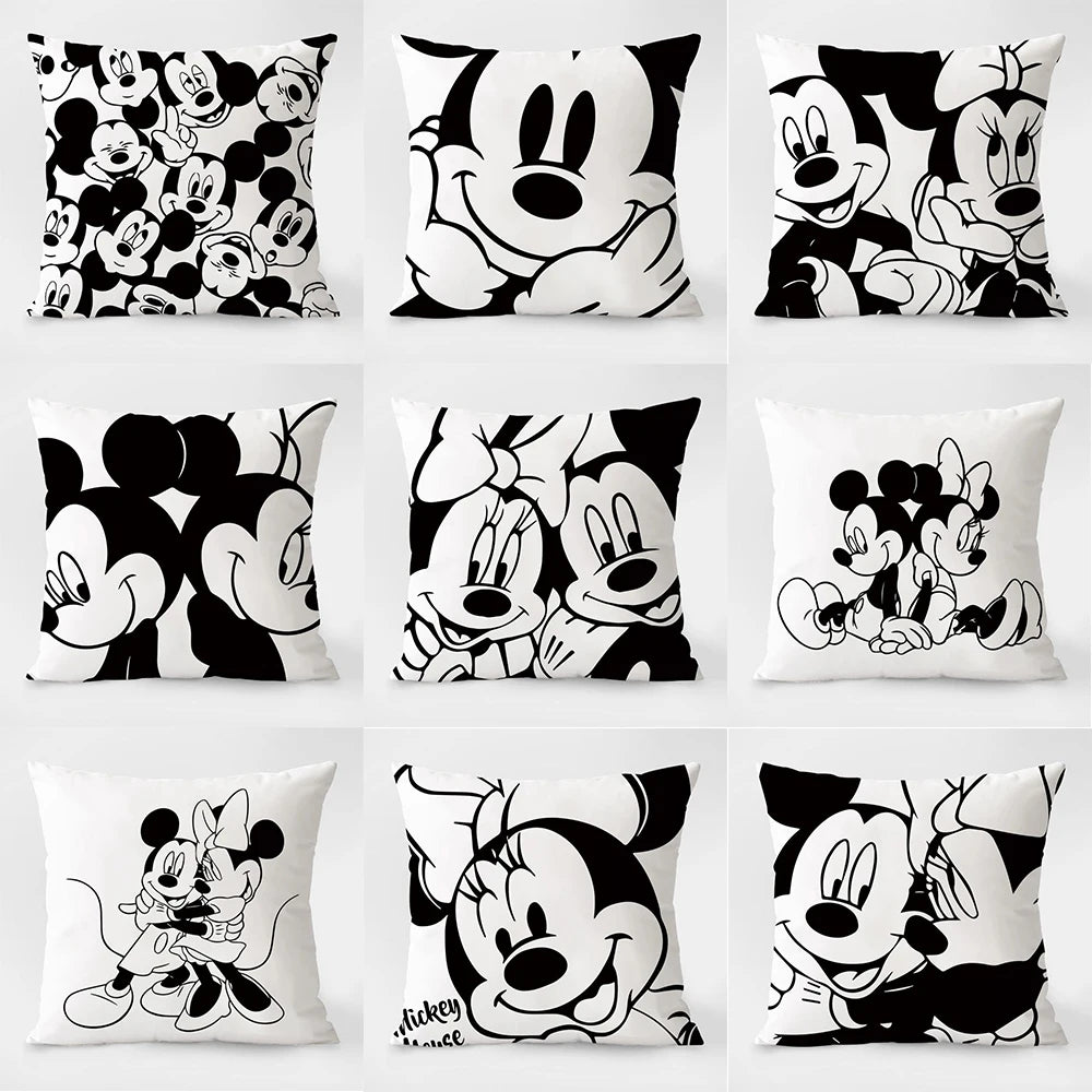 Disney Black & White Mickey Mouse Pillowcase – Stylish & Fun Home Décor