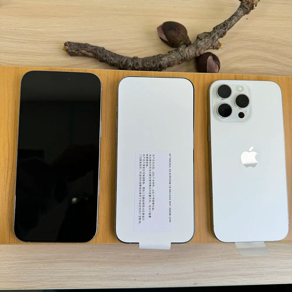 Original 6.9" iPhone 16 Pro Max LTPO Super Retina XDR OLED Face ID NFC A18Pro 256/512GB 8GB 98% New 5G Dual SIM Card Cell Phone