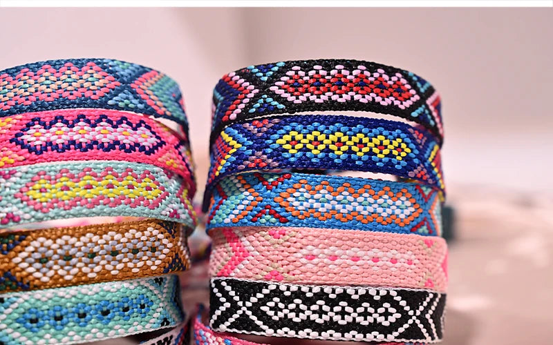 12 Colors Bohemia Friendship Tassel Bracelet for Women β Cotton Rope Weaving Fashion Beach Boho Bracelet