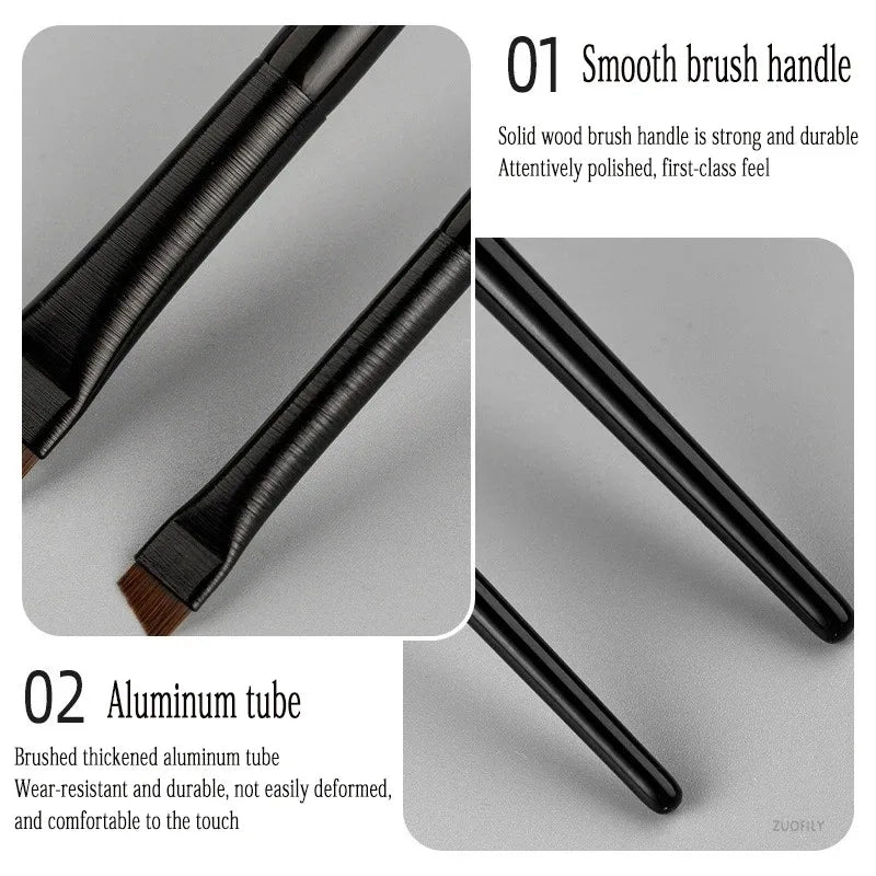 New 2 pieces/set eyebrow contour brush eyebrow eyeliner brush portable small angle eyebrow brush female makeup tool