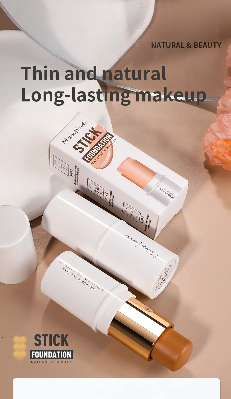 New 6 Color Foundation Stick Natural Lasting Waterproof Fashion Multi-functional Concealer Foundation Make-up for All Skin Types