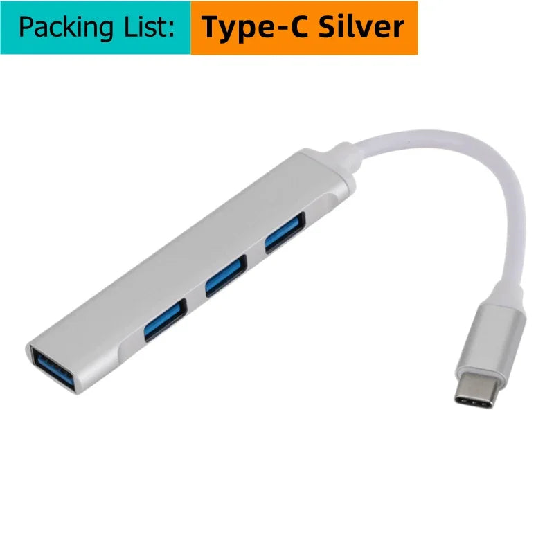 USB C HUB 3.0 – 4-Port Type-C Extender & Docking Station
