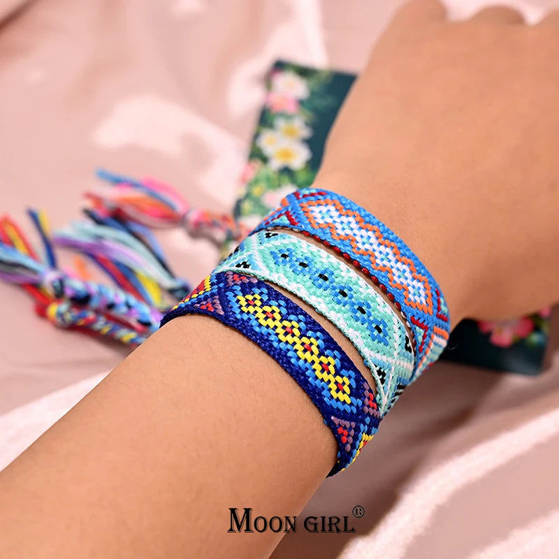 12 Colors Bohemia Friendship Tassel Bracelet for Women β Cotton Rope Weaving Fashion Beach Boho Bracelet