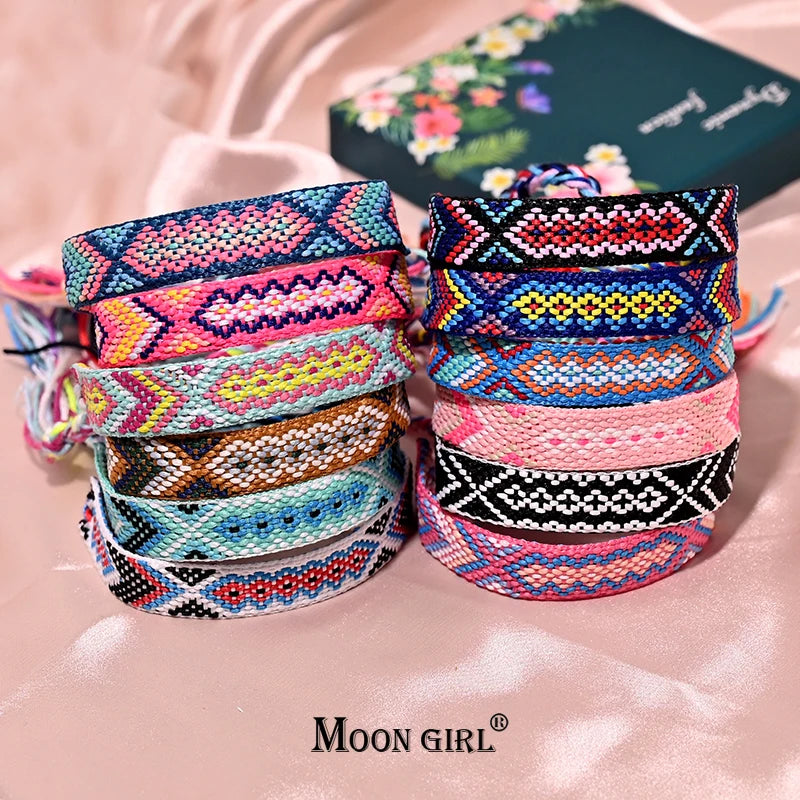 12 Colors Bohemia Friendship Tassel Bracelet for Women β Cotton Rope Weaving Fashion Beach Boho Bracelet