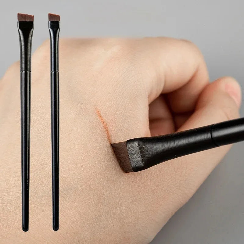 New 2 pieces/set eyebrow contour brush eyebrow eyeliner brush portable small angle eyebrow brush female makeup tool