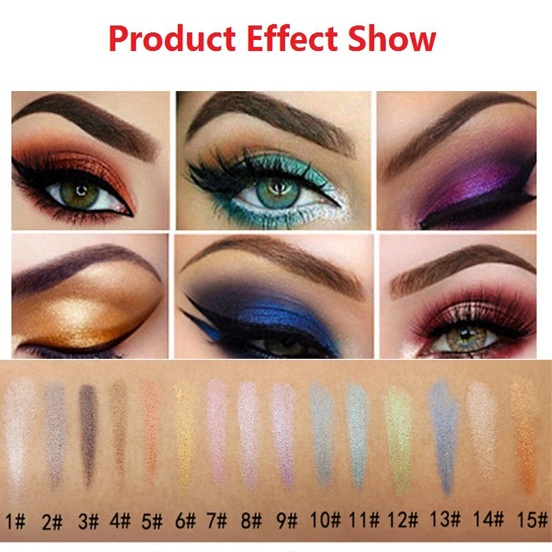 Pearlescent silkworm eyeshadow pen lasting waterproof and not blooming Shiny pearlescent gel pen 16 color eye shadow pen