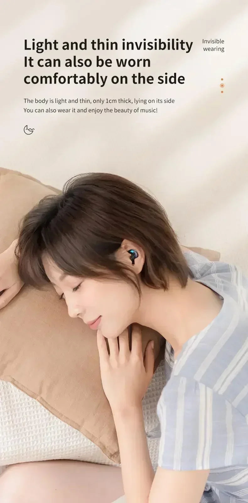 X55 Wireless Sleep Earphones β Noise Reduction & Bluetooth Headset