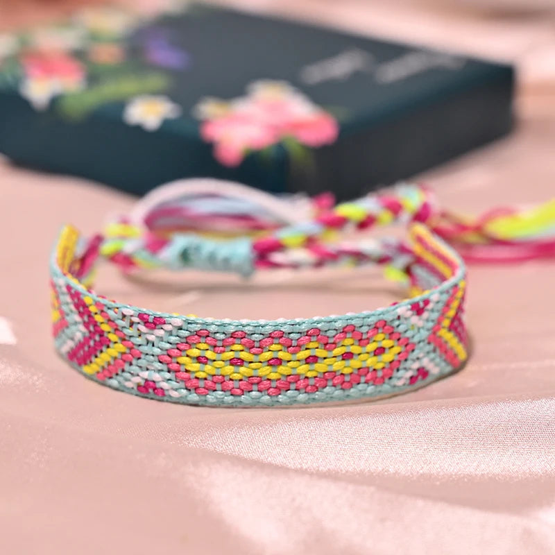 12 Colors Bohemia Friendship Tassel Bracelet for Women β Cotton Rope Weaving Fashion Beach Boho Bracelet