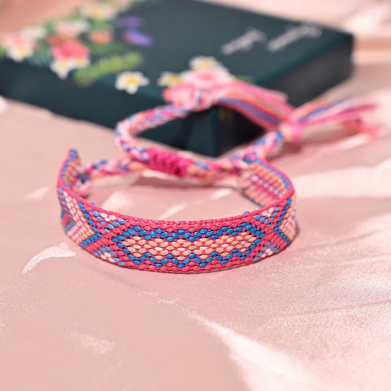 12 Colors Bohemia Friendship Tassel Bracelet for Women β Cotton Rope Weaving Fashion Beach Boho Bracelet