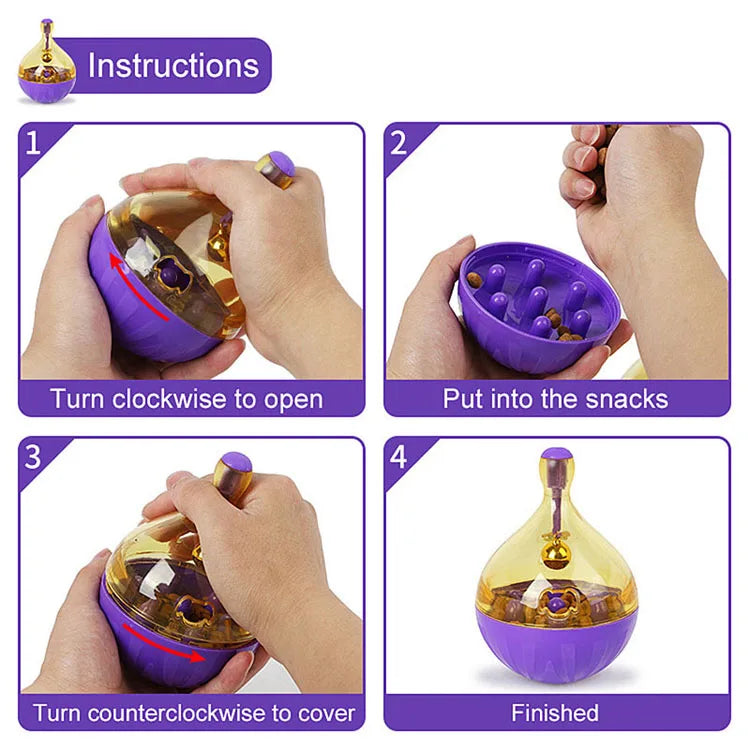 Interactive Cat Food Dispenser Toy β Tumbler Puzzle Ball for Smart Play πΎπ