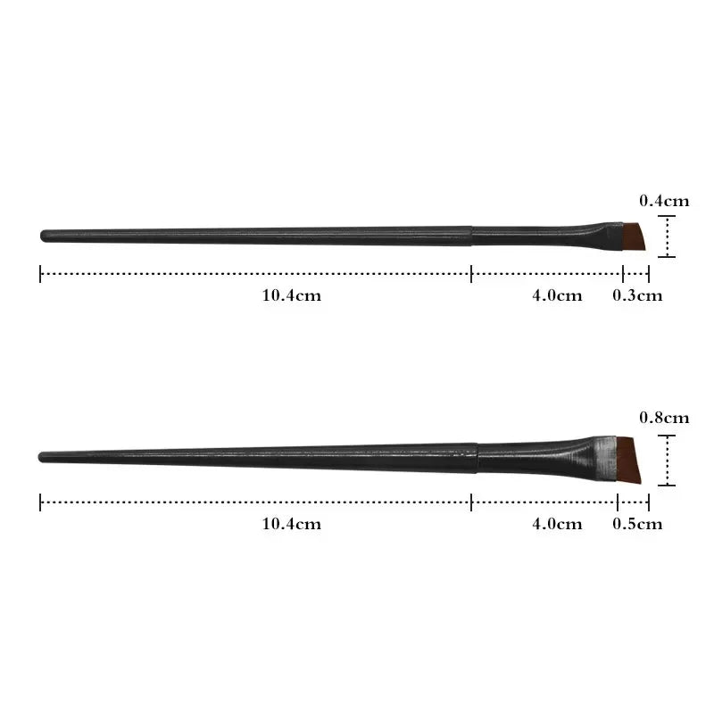 New 2 pieces/set eyebrow contour brush eyebrow eyeliner brush portable small angle eyebrow brush female makeup tool