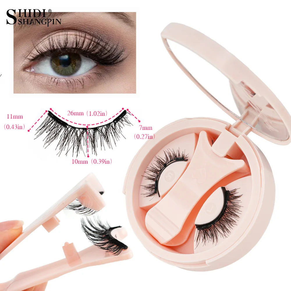 Magnetic Eyelashes 1/2 Pairs Handmade 3D Mink Lashes Reusable False Eyelashes Set Natural Long Fake Eyelash Makeup Tweezers Tool