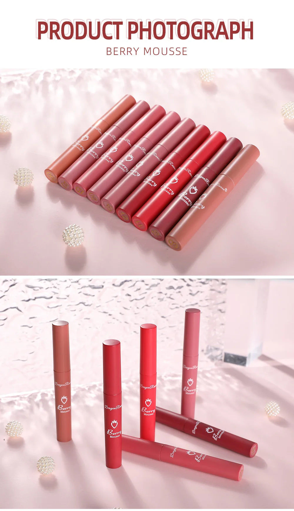 New 12 Color Matte Lip Gloss Velvet Texture Waterproof Moisturize Liquid Lipstick Lasting Non-stick Cup Fashion Cosmetics 5ml