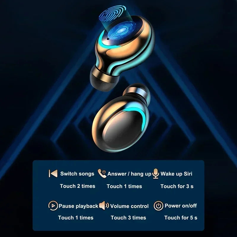 New F9 Bluetooth Headphones β 9D Stereo, High Bass Sport Earphones with Touch Control and Waterproof Design