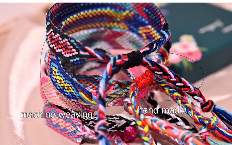 12 Colors Bohemia Friendship Tassel Bracelet for Women β Cotton Rope Weaving Fashion Beach Boho Bracelet