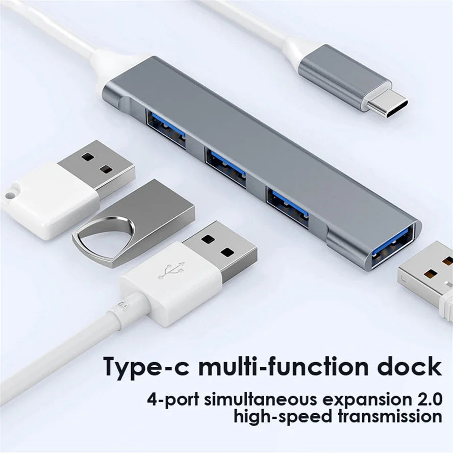 USB C HUB 3.0 – 4-Port Type-C Extender & Docking Station