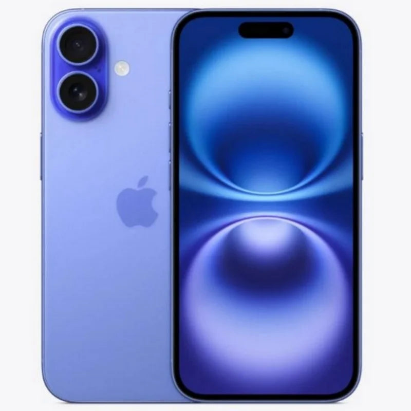 هاتف iPhone 16 الأصلي بشريحة مادية 6.1 بوصة A18 هاتف محمول 5G مفتوح من Apple Face ID 8GB + 128/256/512GB هاتف ذكي ثنائي الشريحة