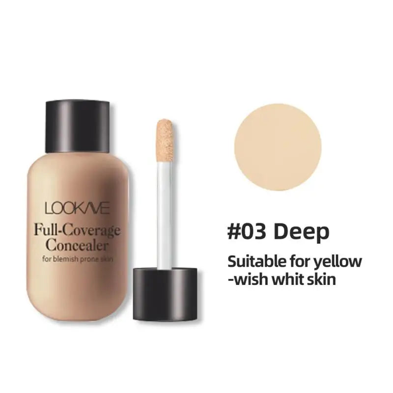 Face Foundation Makeup Base Cream Mineral Full Coverage Concealer No Cracking No Drying Waterproof Face Corrector