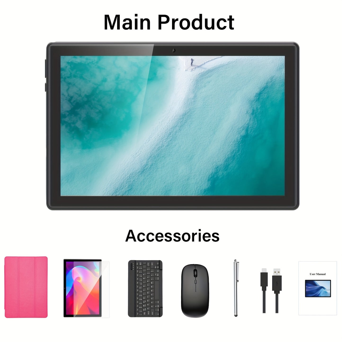 QDDQ 10 Inch Android 14 Tablet