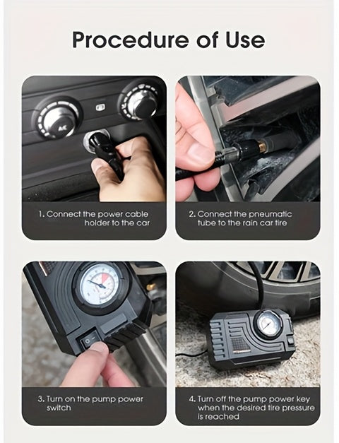 Carsun Car Air Compressor Tire Inflator Portable Car Air Compressor Pump Air Pump for Auto Car Motorcycles Bicycles DC 12 Volt LED light