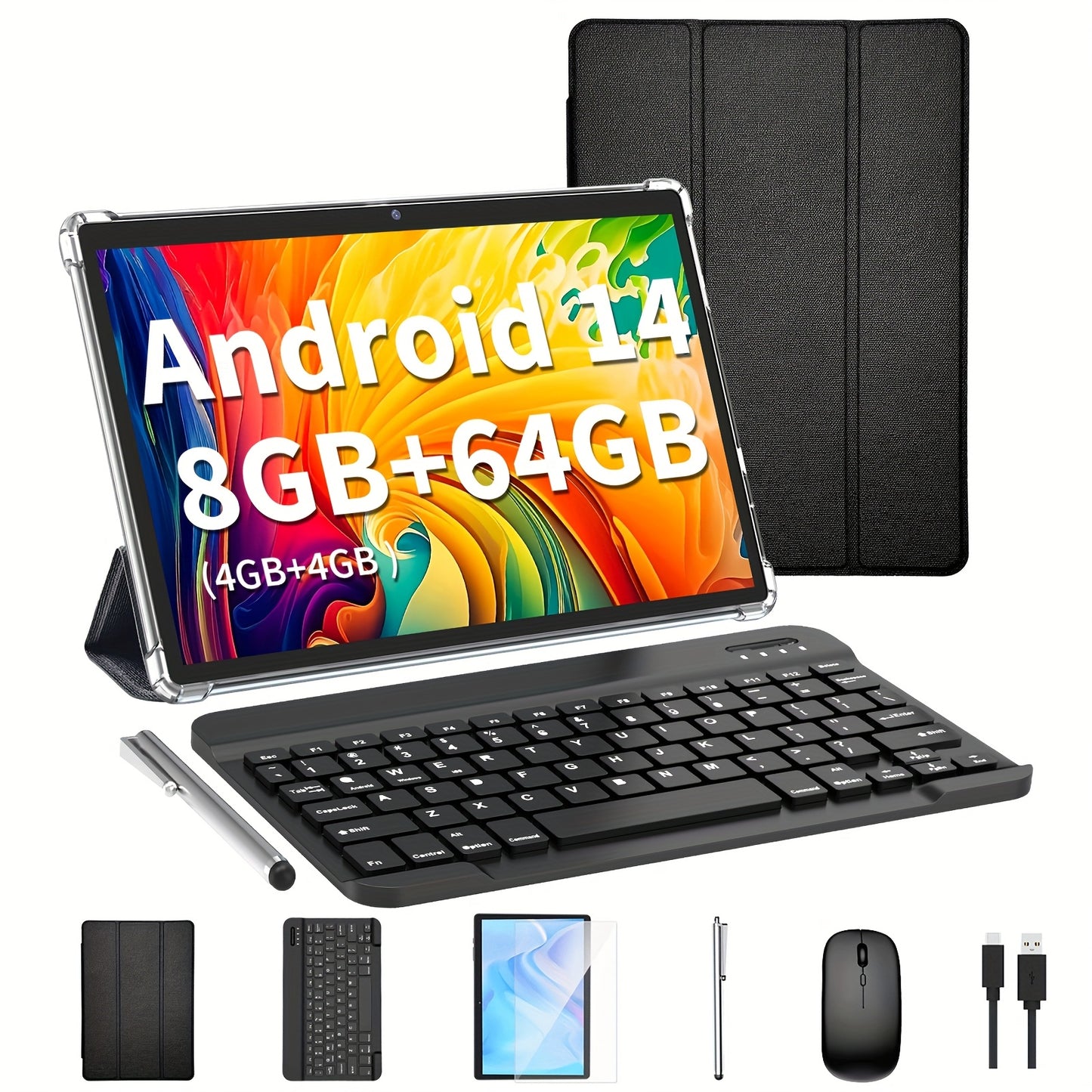 QDDQ 10 Inch Android 14 Tablet