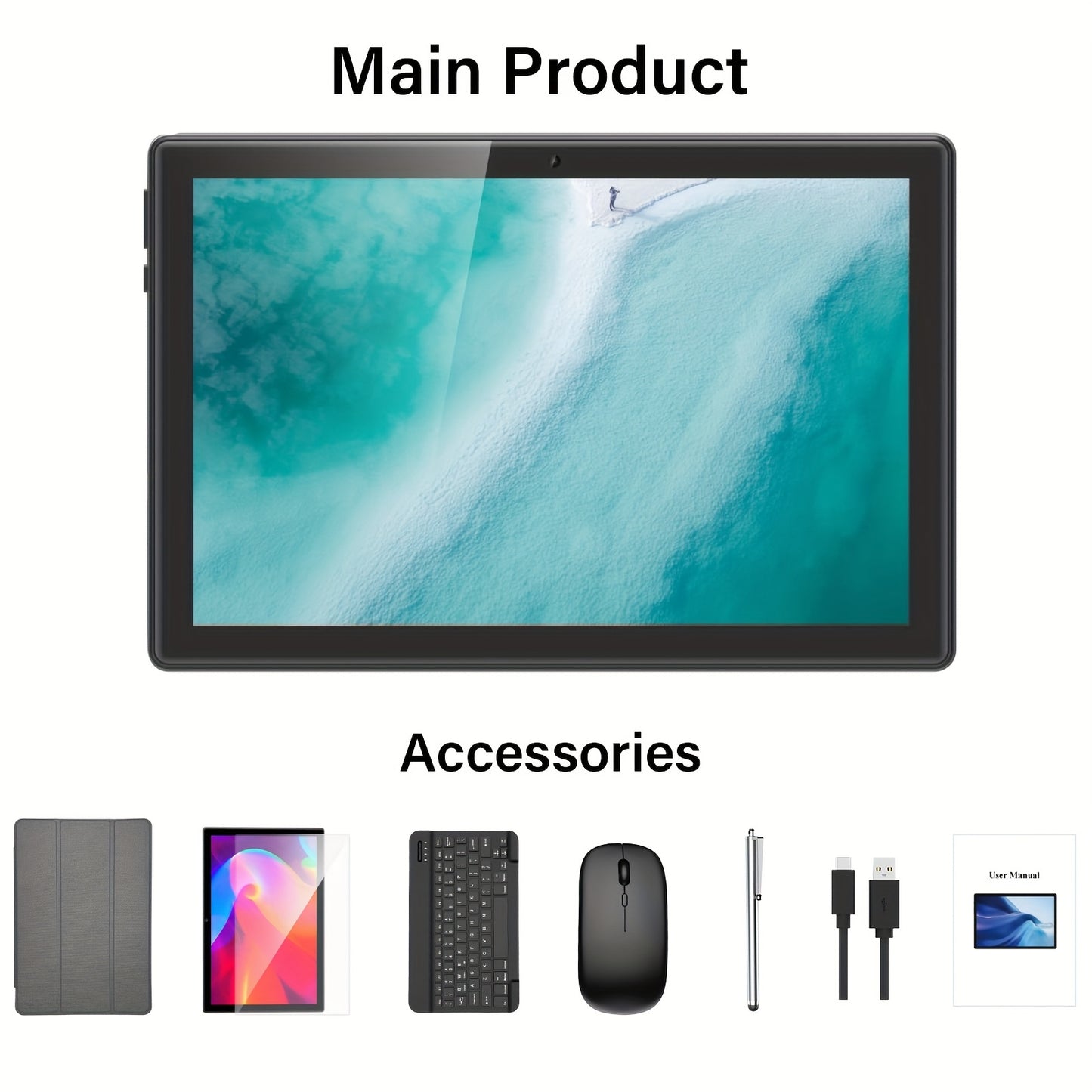 QDDQ 10 Inch Android 14 Tablet