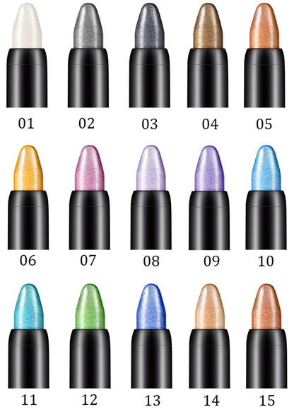 Pearlescent silkworm eyeshadow pen lasting waterproof and not blooming Shiny pearlescent gel pen 16 color eye shadow pen