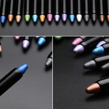 Pearlescent silkworm eyeshadow pen lasting waterproof and not blooming Shiny pearlescent gel pen 16 color eye shadow pen