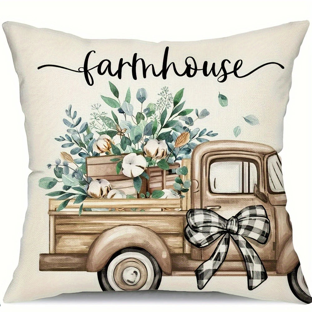 Sweet Home Pattern Cushion Cover – Soft & Stylish Decorative Pillowcase
