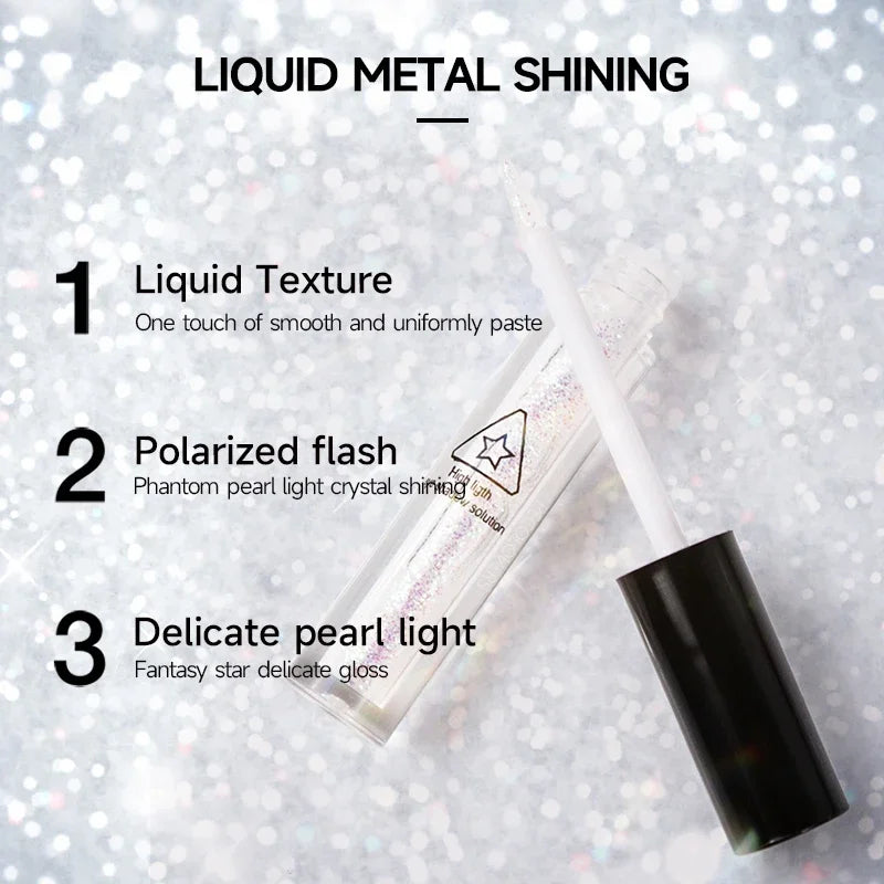 Liquid Glitter Eyeliner Eyeshadow Shiny Metallic Eyeliner Pen Diamond Shimmer Waterproof Eye Beauty Party Women Makeup Wholesale