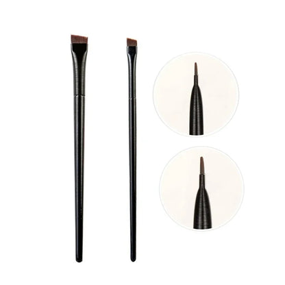 New 2 pieces/set eyebrow contour brush eyebrow eyeliner brush portable small angle eyebrow brush female makeup tool