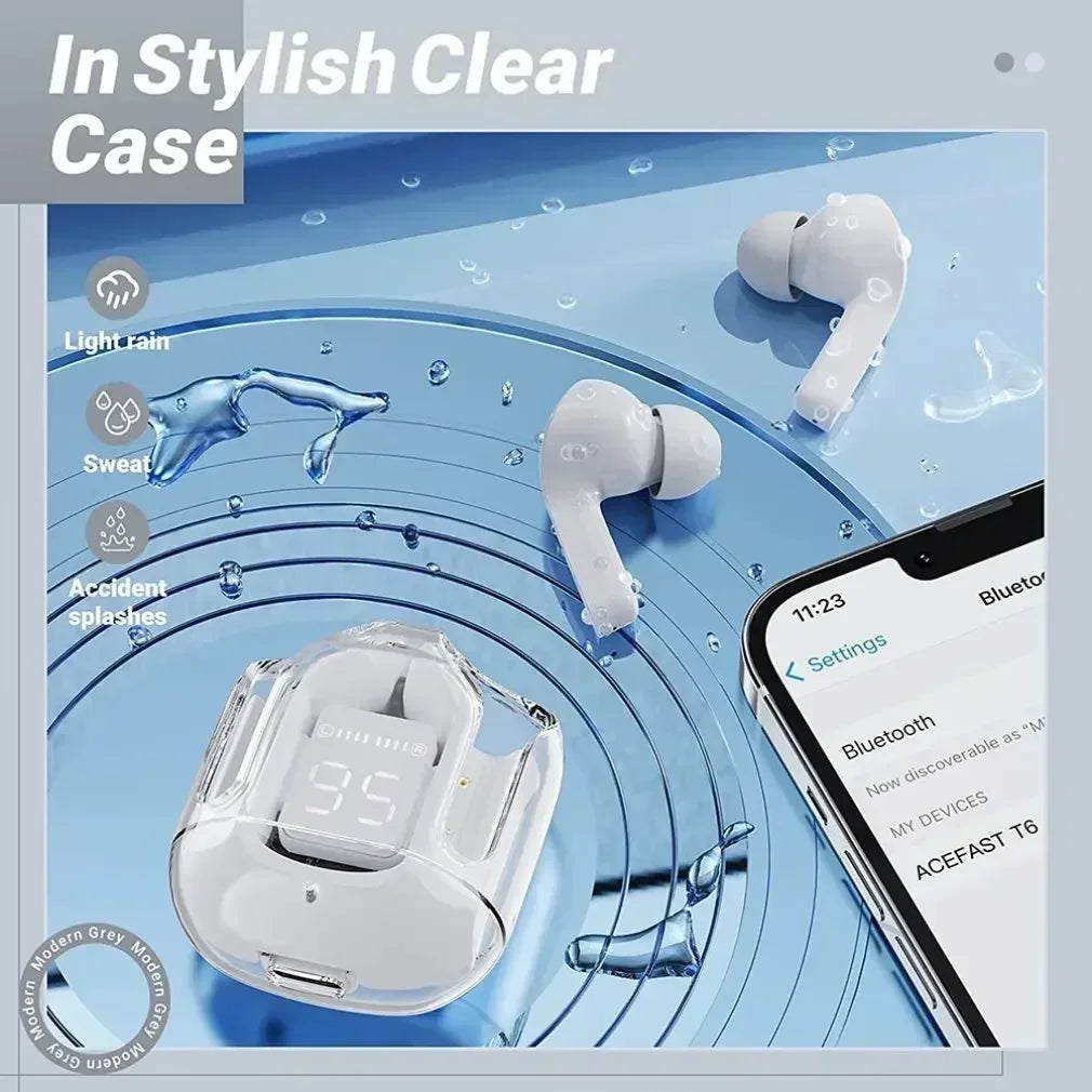 TWS T2 Wireless Bluetooth Earbuds – Hi-Fi Sound, Active Noise Cancellation, and Built-In Mic