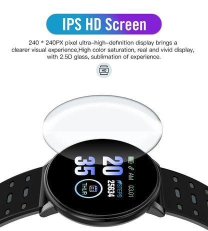OPUYYM 119S Smartwatch – Bluetooth Fitness Tracker for Men and Women