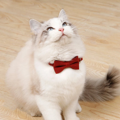 Adjustable Cat Collar with Bow Tie