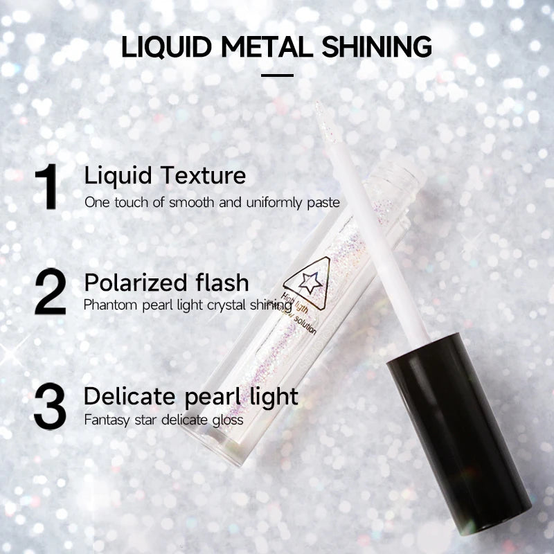 Liquid Glitter Eyeliner Eyeshadow Shiny Metallic Eyeliner Pen Diamond Shimmer Waterproof Eye Beauty Party Women Makeup Wholesale
