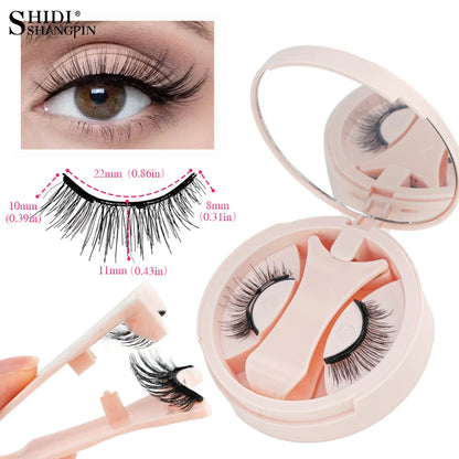 Magnetic Eyelashes 1/2 Pairs Handmade 3D Mink Lashes Reusable False Eyelashes Set Natural Long Fake Eyelash Makeup Tweezers Tool