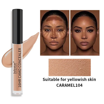 Julystar 6 Color Concealer Waterproof Portable Concealer Speckle Tattoo Cover Up Skin Liquid Foundation 16 Hr Lasting Cosmetics
