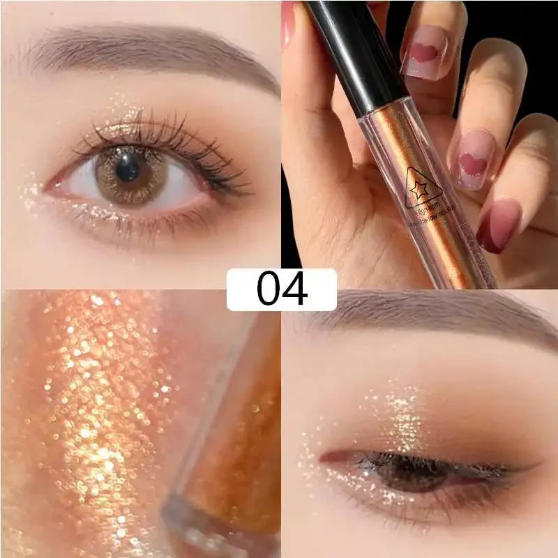Liquid Glitter Eyeliner Eyeshadow Shiny Metallic Eyeliner Pen Diamond Shimmer Waterproof Eye Beauty Party Women Makeup Wholesale